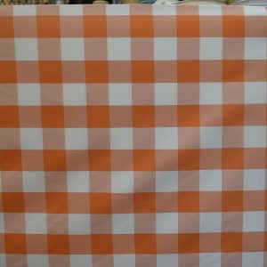 tela cuadro calpe c46 naranja blanco 100 algodon lucio