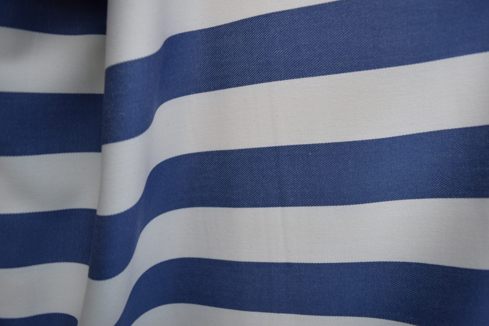 tela rayas blanco azul 100 algodon detalle lucio