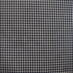 tela cuadro blanco negro pequeño vichy algodon poliester lucio