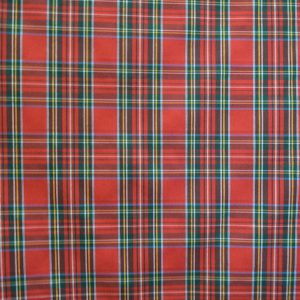 tela cuadro escoces rojo c2 algodon poliester lucio