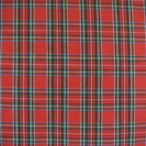 tela cuadro escoces rojo c3 algodon poliester lucio