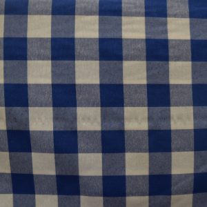 tela cuadro grande vichy azul algodon poliester lucio