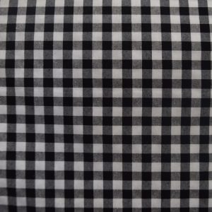 tela cuadro medio negro vichy algodon poliester lucio