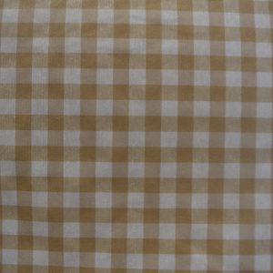 tela cuadro medio vichy beige algodon poliester lucio