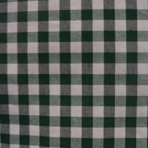 tela cuadro vichy grande verde botella algodon poliester lucio