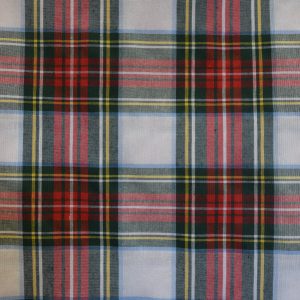 tela cuadros c2 blanco algodon poliester lucio