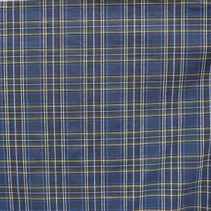tela cuadros escoceses azul marino algodon poliester lucio