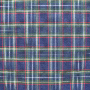 tela cuadros escoceses marino c2 algodon poliester lucio