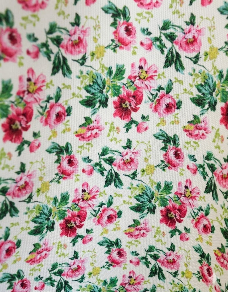 tela estampada flores rosa verde 100 algodon gardenia