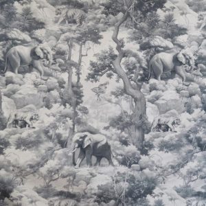 tela estampada gris algodon 100 nara lucio