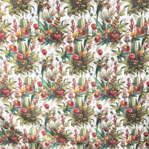 tela estampada multicolor algodon 100 colibri lucio