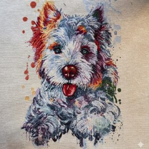 tela estampada perro algodon poliester alta resistencia lucio