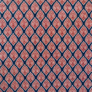 TELA ESTAMPADA GEOMÉTRICA PLUMA - ROJO - ANCHO 280 CM