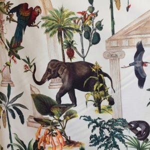 tela estampados flores animales 100 algodon guacamayo