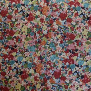 tela geometrica abstracta puntos multicolor algodon poliester lucio