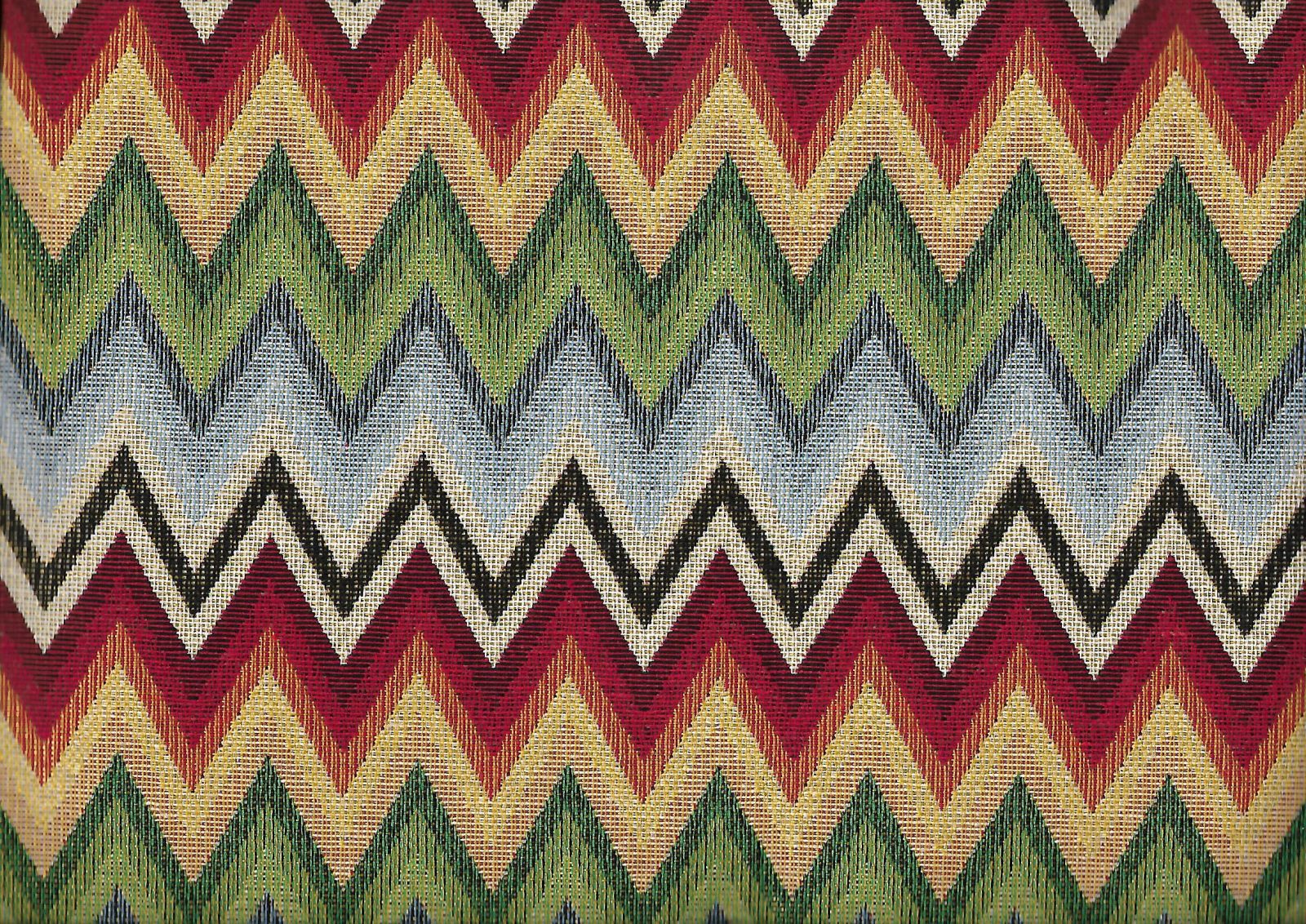 tela geometrica multicolor algodon poliester zigzag lucio