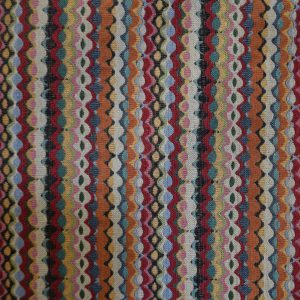 tela geometrica multicolor ondas algodon poliester lucio