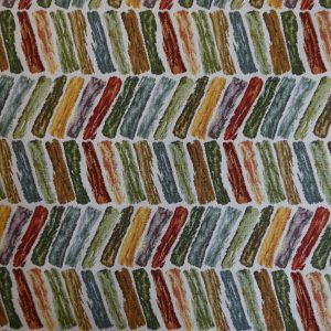 tela multicolor geometrica espiga algodon poliester pan lucio