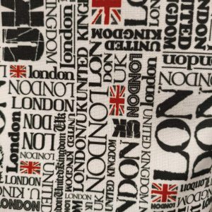 tela estampada periodico londres 100 poliester lucio