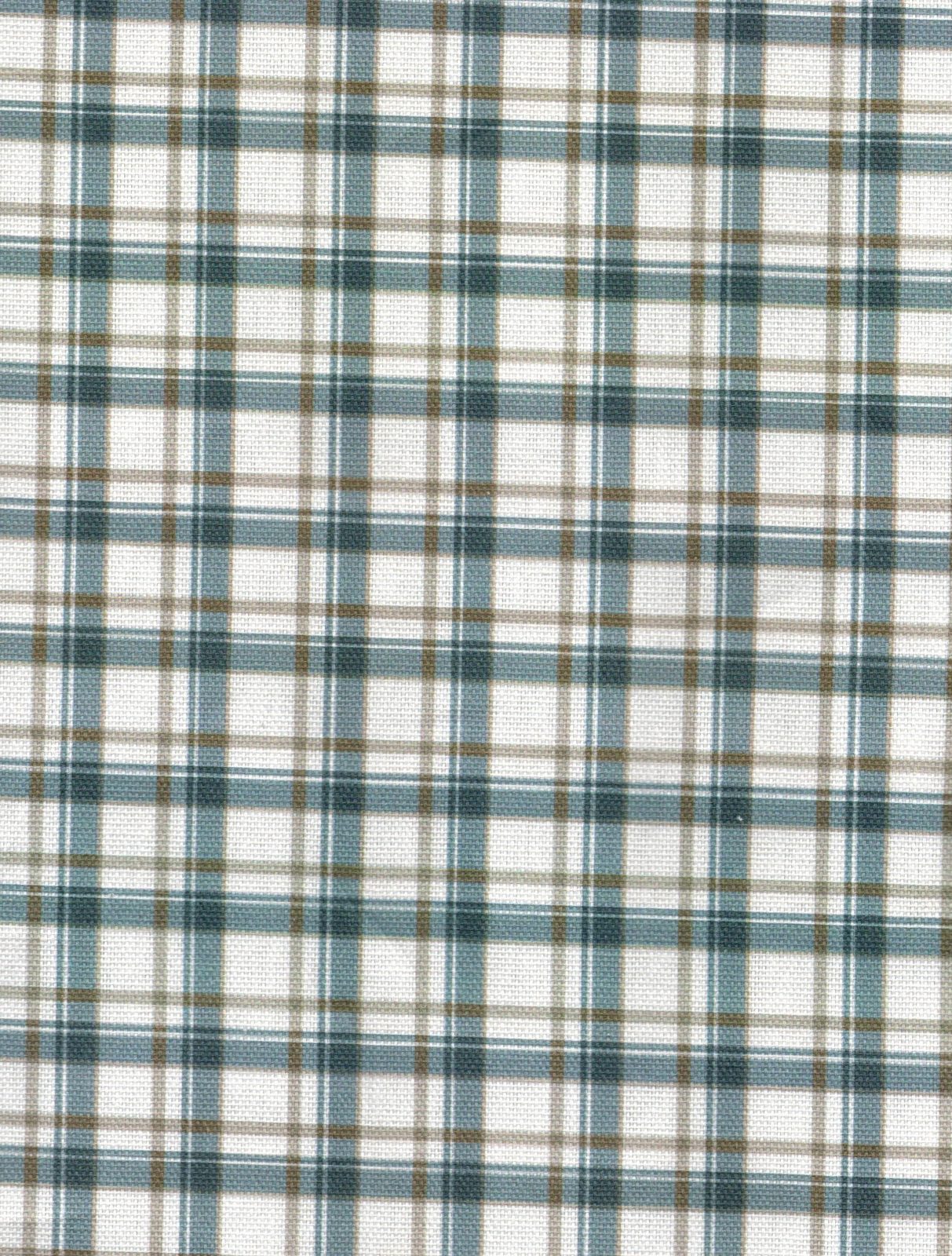 tela doble cuadro azul beige 100 algodon lucio