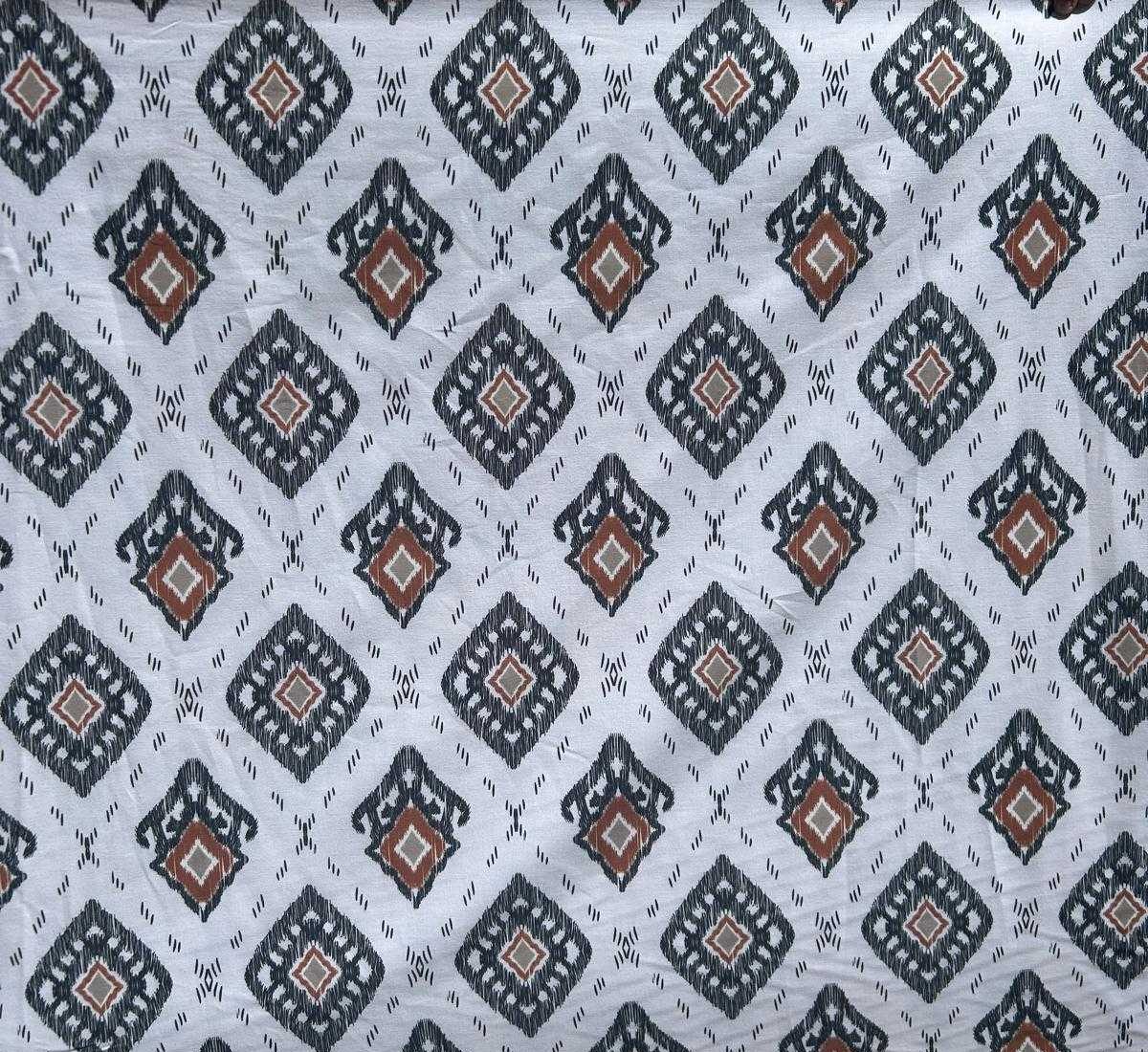 tela estampada algodon 100 blanca gris ocre manacor lucio