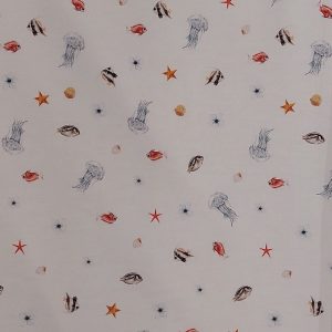 tela estampada animales marinos algodon 100 sea lucio