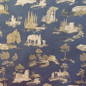 tela estampada azul algodon 100 toule lucio