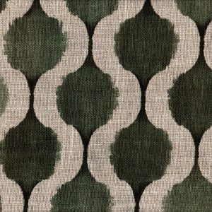tela estampada geometrica verde beige 70 viscosa 30 lino ancho 280 monaco lucio