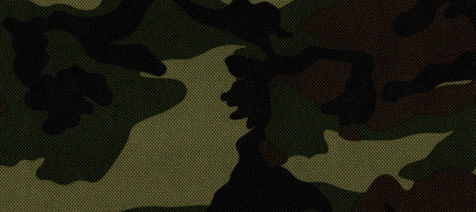 tela nylon grueso plastificado recubrimiento camuflaje lucio