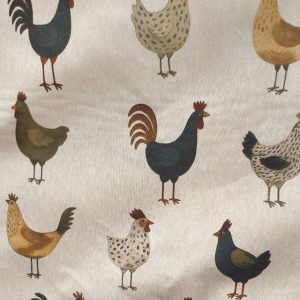 tela resinada 50 algodon 50 poliester ancho 140 gallinas detalle lucio