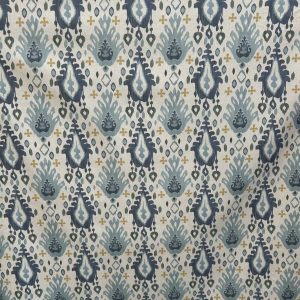 tela estampada azul lucio