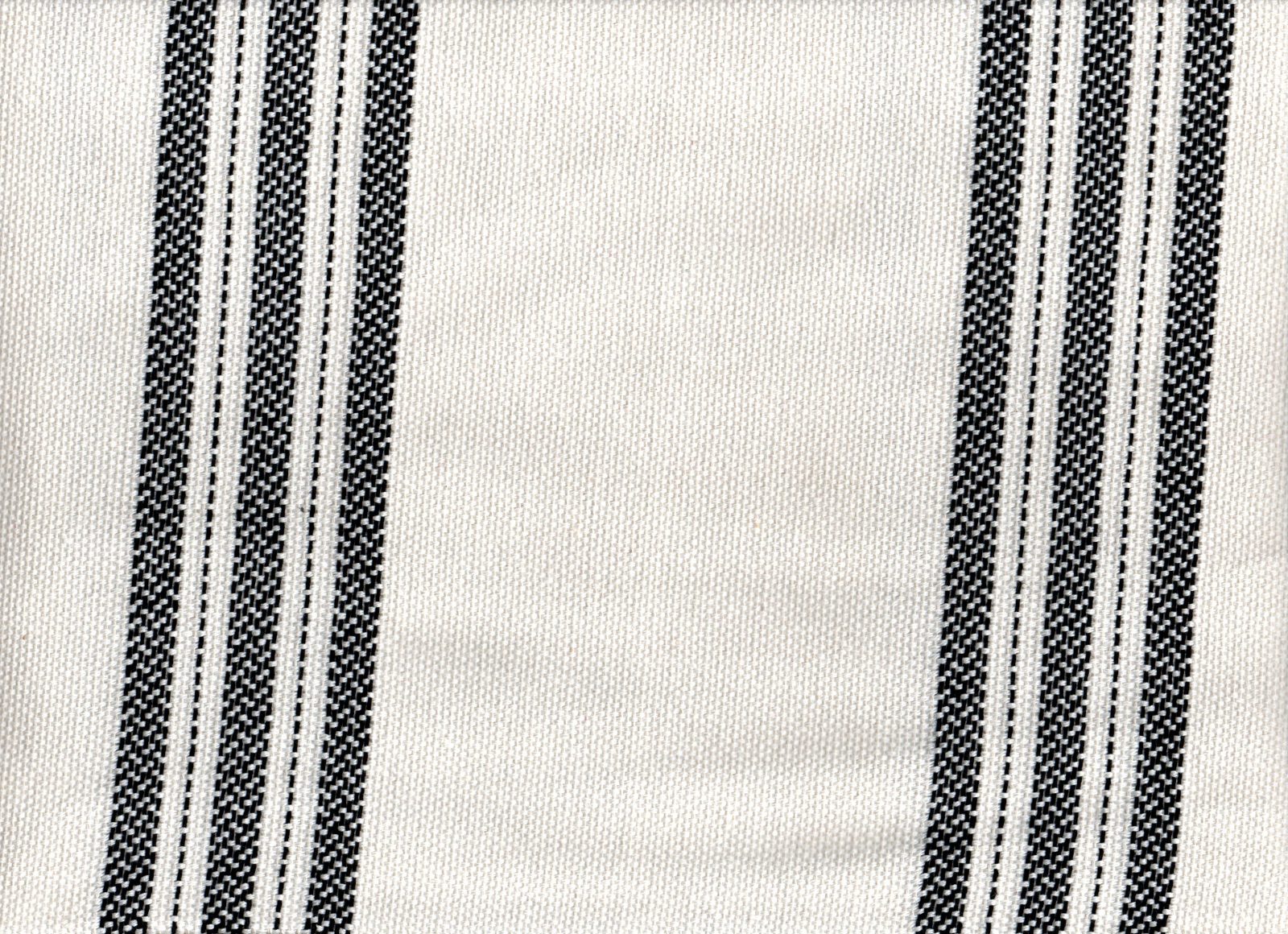 Tela toscana rayas negro y blanco hueso – ancho 280 cm